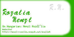 rozalia menzl business card